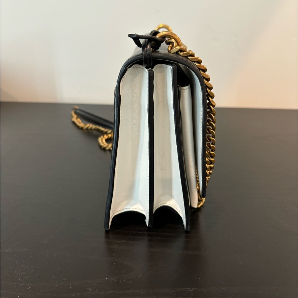 Yves Saint Laurent Black and Gold Chain Shoulder Sunset Bag - Picture 4 of 7